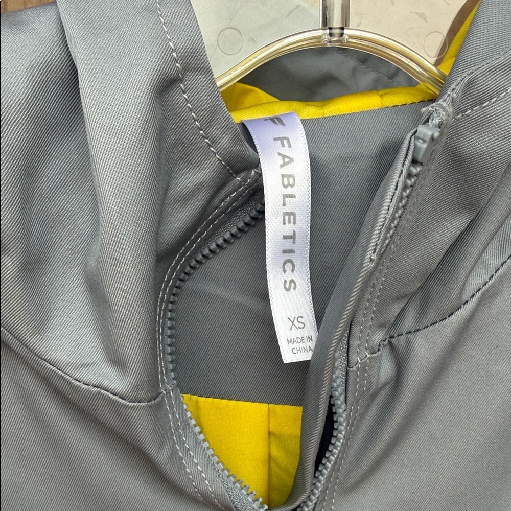 Fabletics Hooded Jacket with Yellow Drawstrings - image 3